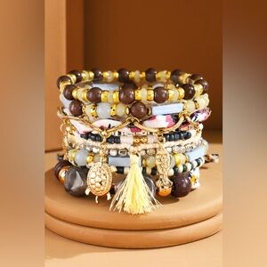 Ocean Breeze Beaded Bracelet Set